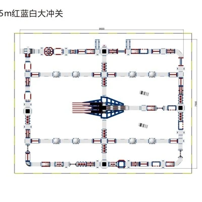 پارک آبی سیار و پارک تفریحی با خانه جهش 97x75 متر
